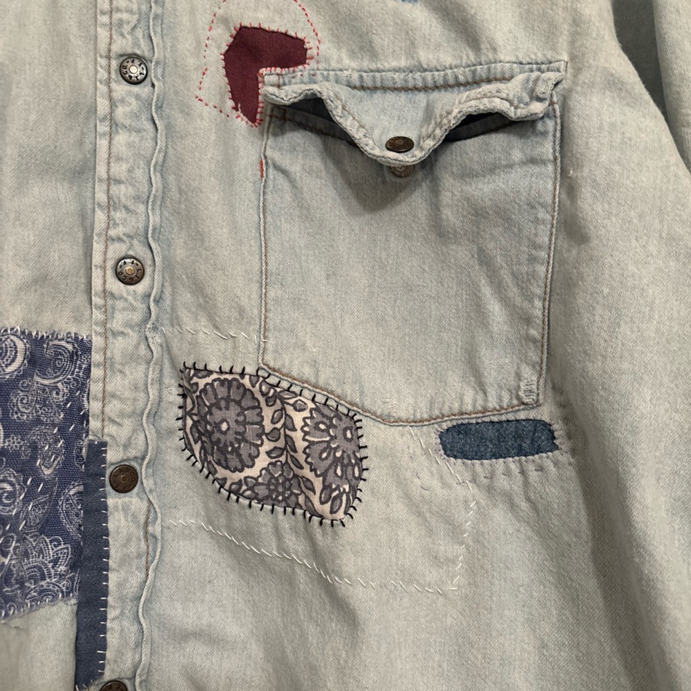 Vintage Levi’s Classic Western Denim Shirt XL XXL Upcycled Kapital RRL Style